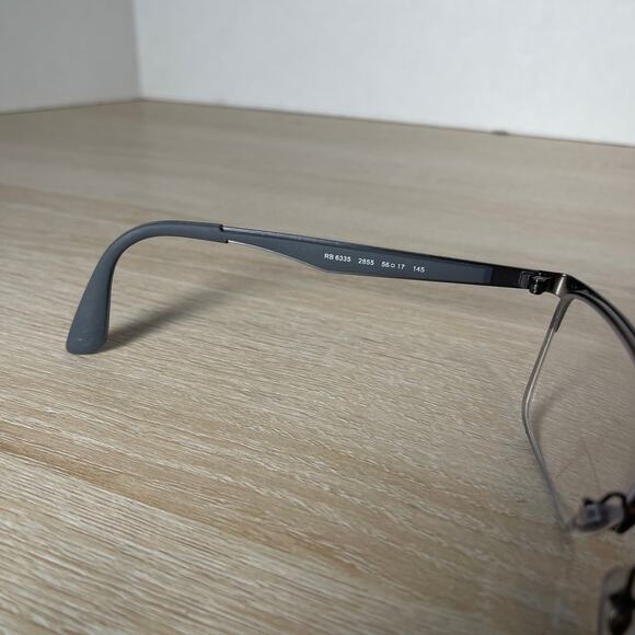 Ray-Ban RB6335 2855 Eyeglasses Grey Frames Only 56-17-145 Excellent Cond! - Picture 4 of 8
